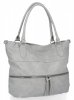Uniwersalne Torebki Damskie w rozmiarze XL firmy Herisson Jasno Szara